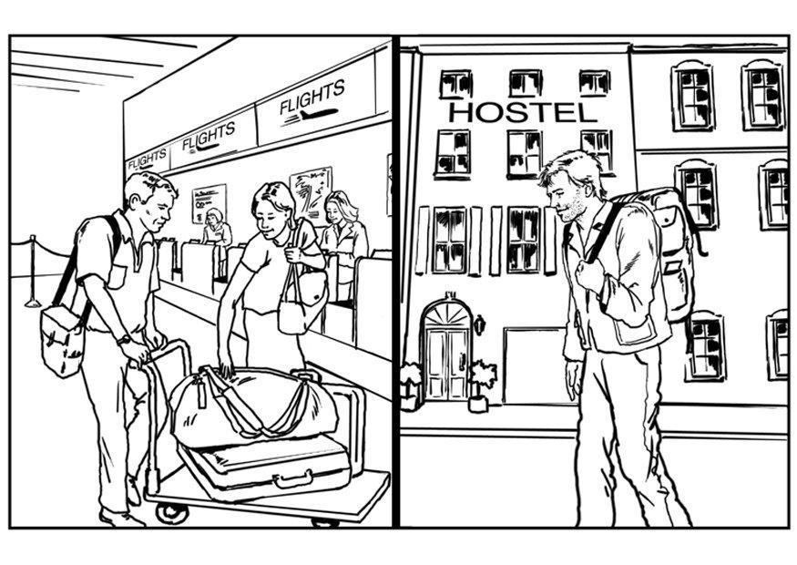 viaggiare Disegno da colorare viaggiare