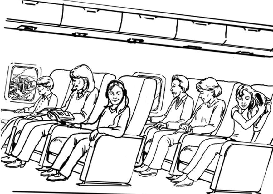 viaggiare in aereo Disegno da colorare viaggiare in aereo