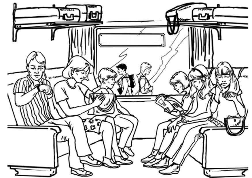 viaggiare - treno Disegno da colorare viaggiare - treno