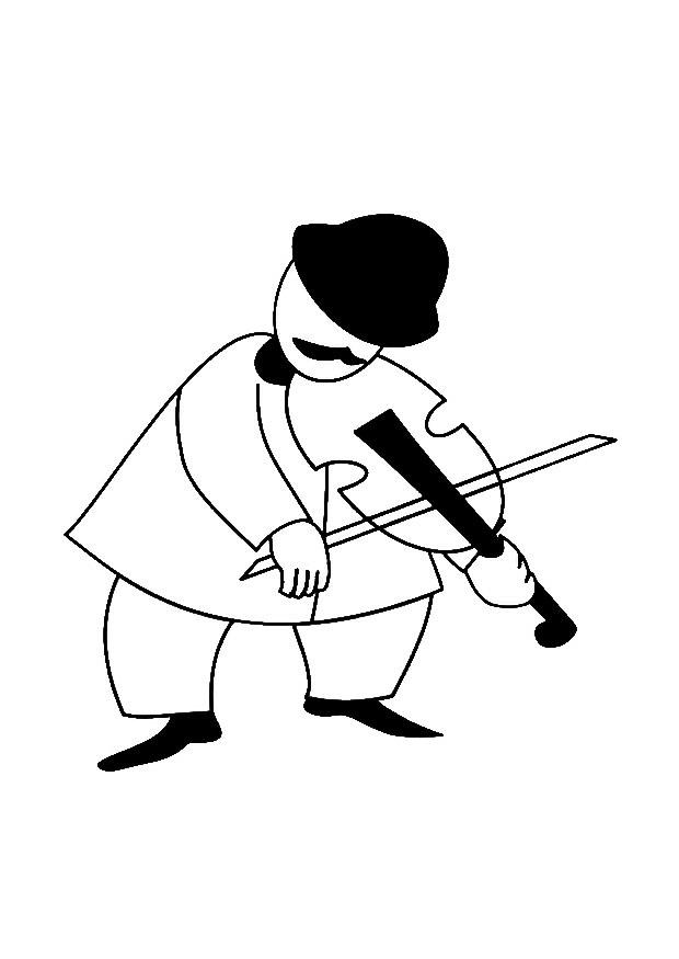 violinista Disegno da colorare violinista