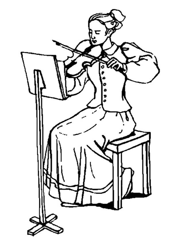 violinista Disegno da colorare violinista
