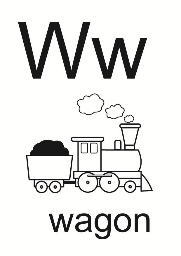 w Disegno da colorare w