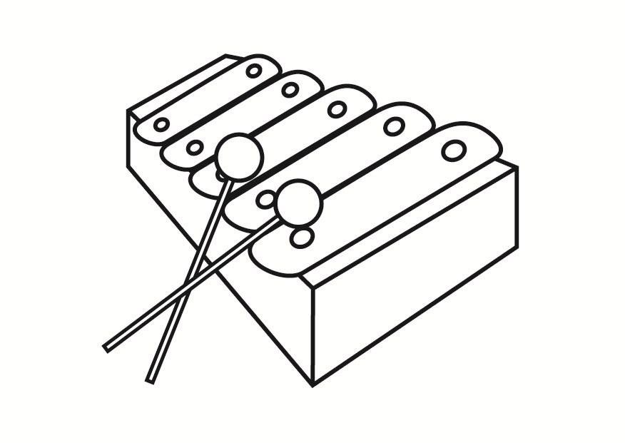 xylofono Disegno da colorare xylofono