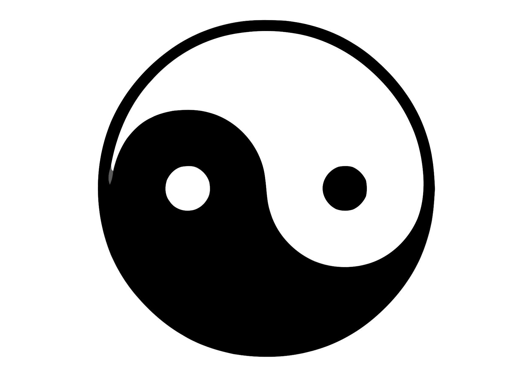 yin e yang Disegno da colorare yin e yang