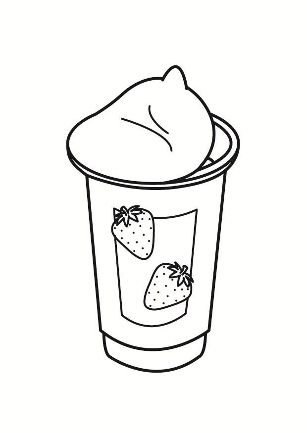 yoghurt Disegno da colorare yoghurt