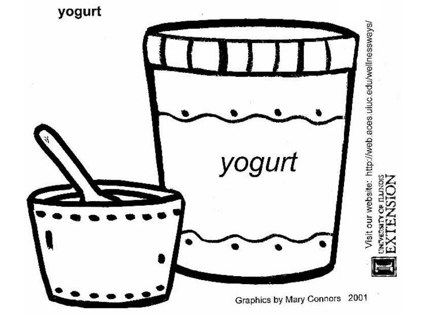 yoghurt Disegno da colorare yoghurt