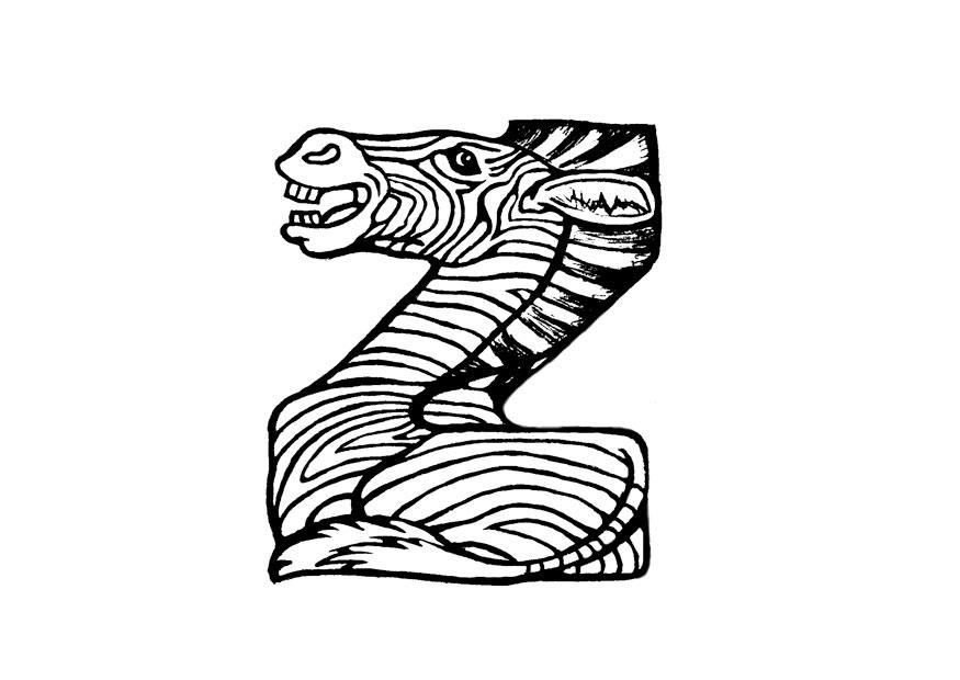 z-zebra Disegno da colorare z-zebra