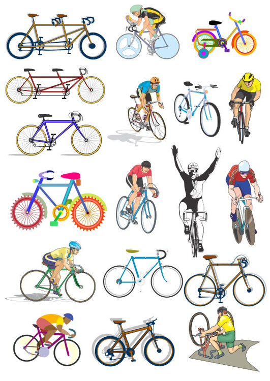 andare in bicicletta disegni da colora