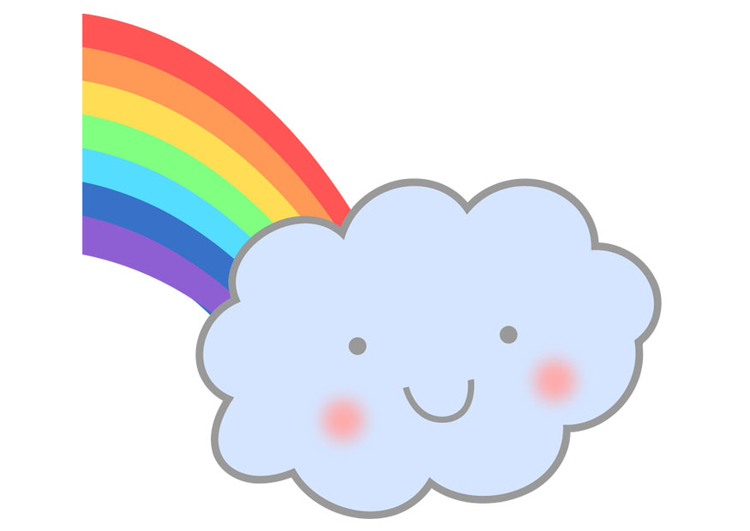immagine arcobaleno con nuvola