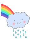 arcobaleno con pioggia