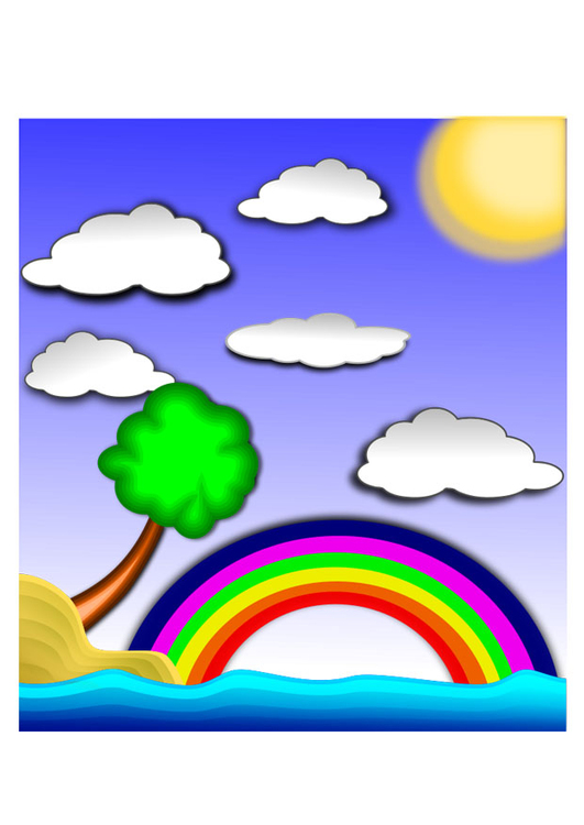 immagine arcobaleno - paesaggio