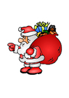 Babbo Natale con giocattoli