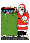 immagine babbo natale con gioccattoli