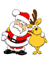 immagine Babbo Natale con renna