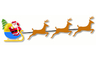 babbo natale con slitta