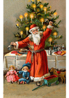 Babbo Natale vicino all'albero