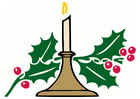 immagine candela natalizia