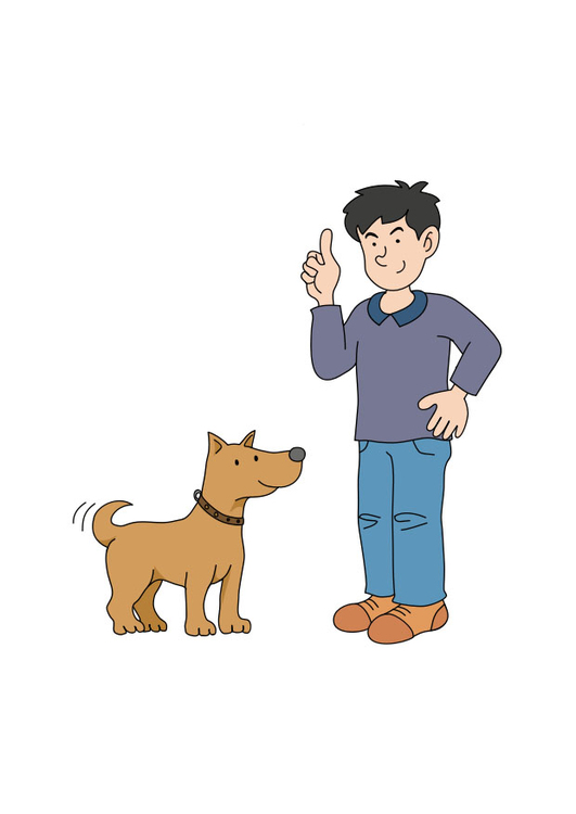 immagine cane con proprietario
