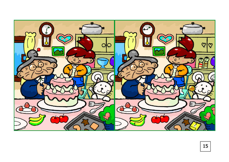 immagine cerca le differenze - fare una torta