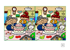 immagini cerca le differenze - fare una torta