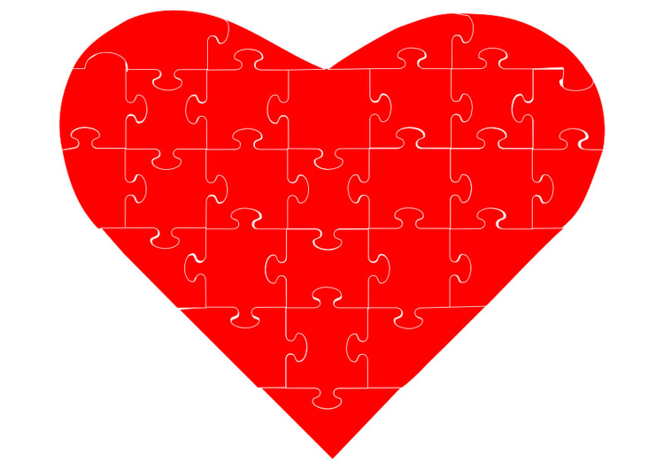immagine cuore puzzle