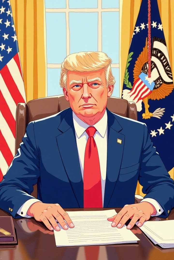 Donald Trump nello Studio Ovale