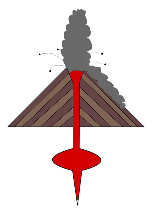 immagine eruzione di un vulcano