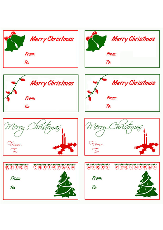 immagine etichette regali di Natale