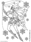 Disegno da colorare fata della neve