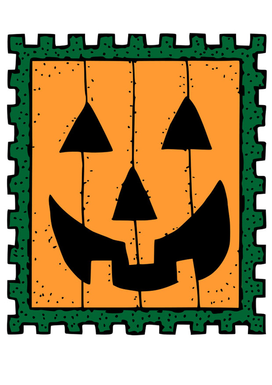 immagine francobollo da Halloween