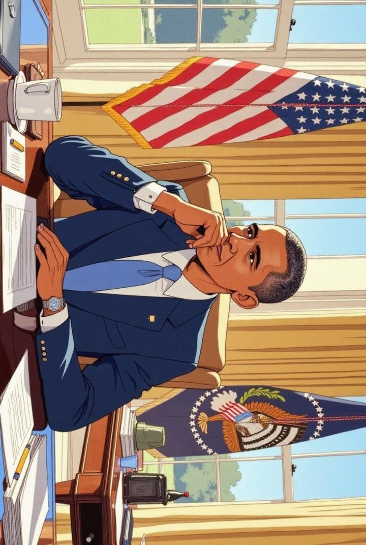 Il presidente Obama nello Studio Ovale