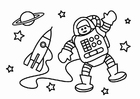 Disegno da colorare l'astronauta