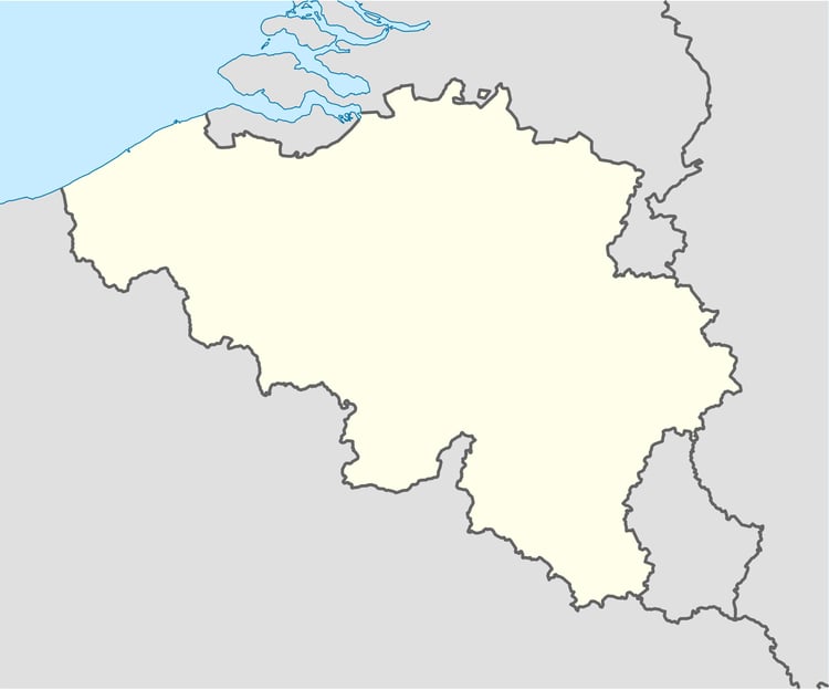 immagine mappa del Belgio bianco