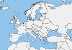 mappa in bianco dell'Europa