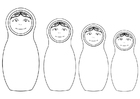Disegno da colorare matrioska