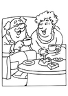 Disegno da colorare nonno e nonna