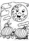 Disegno da colorare notte di halloween