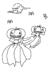 Disegno da colorare notte di halloween