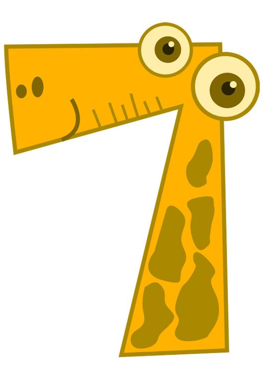 numero - 7 giraffa