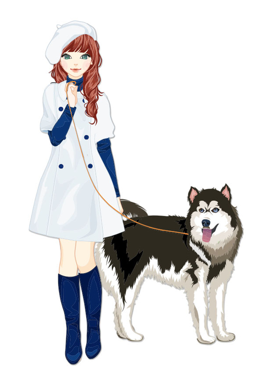 immagine ragazza con cane
