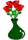 immagine rose in vaso