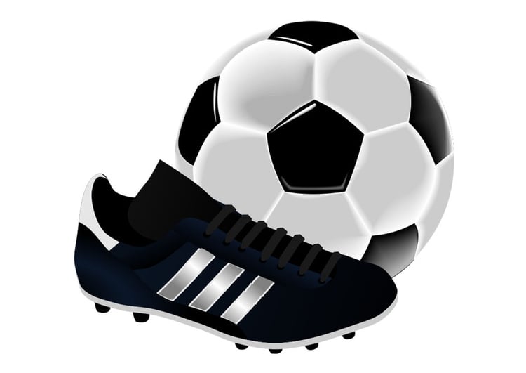 immagine scarpa e pallone da calcio