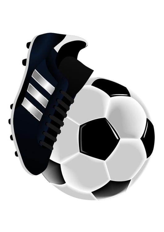 scarpa e pallone da calcio