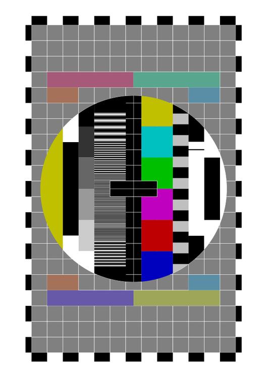 schermata di prova televisiva