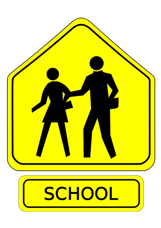 immagine segnale stradale - scuola