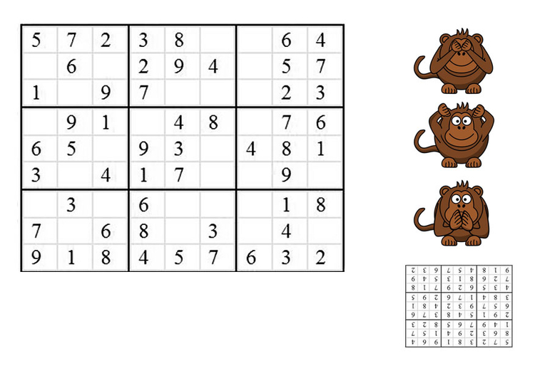immagine sudoku - scimmiette