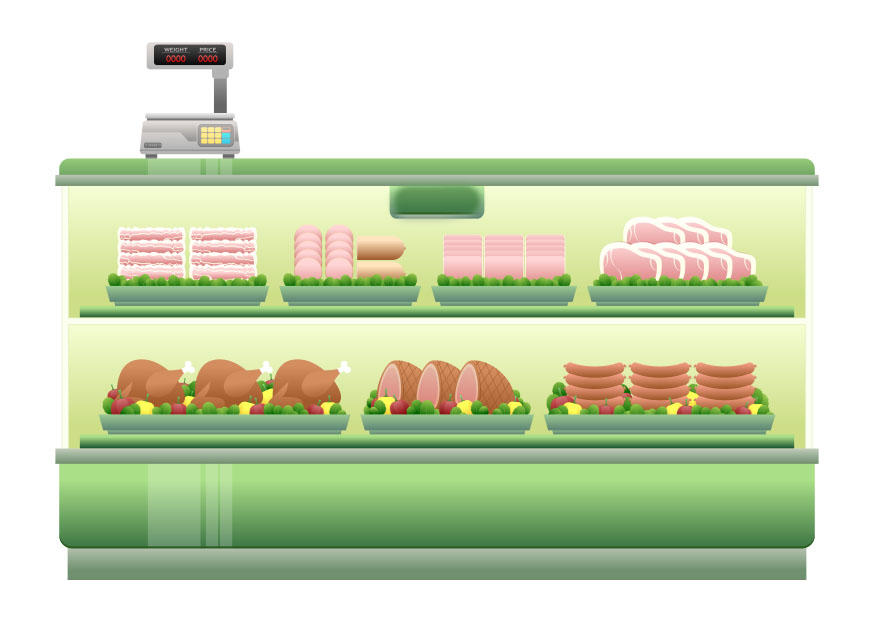 immagine supermercato - banco della carne