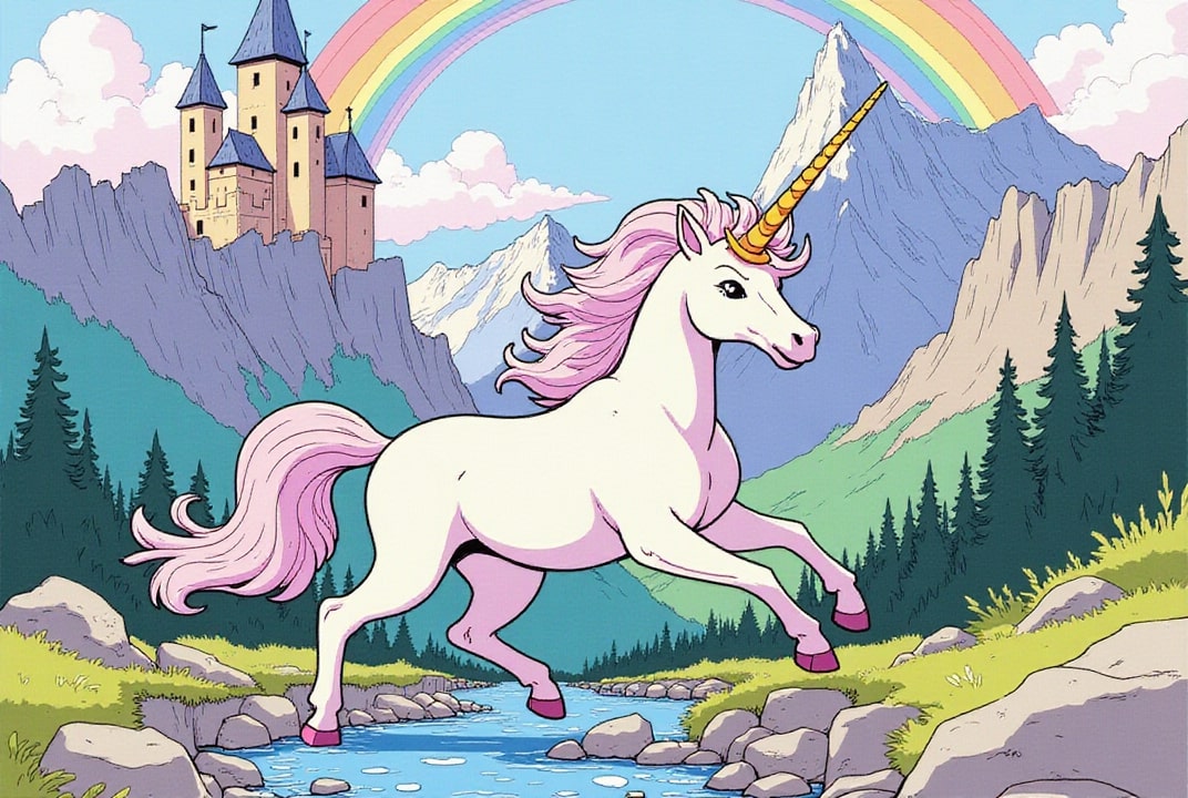 immagine unicorno al castello