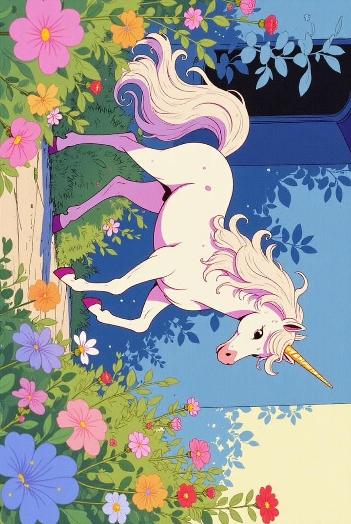 unicorno nella foresta