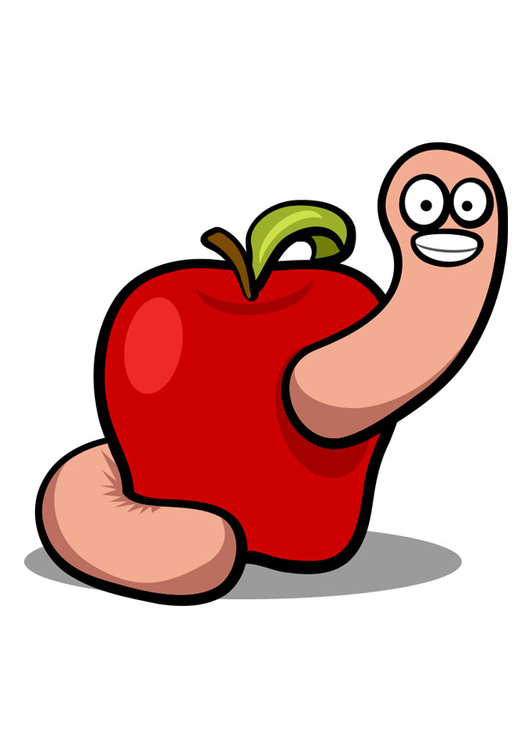 immagine verme nella mela